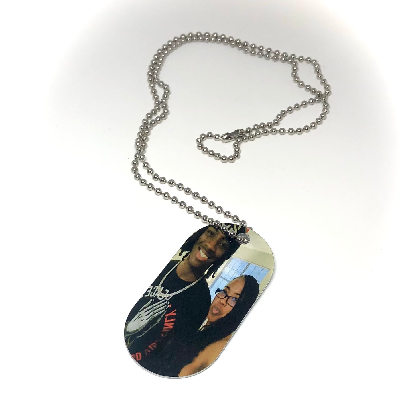 Custom graduate dog tag necklace