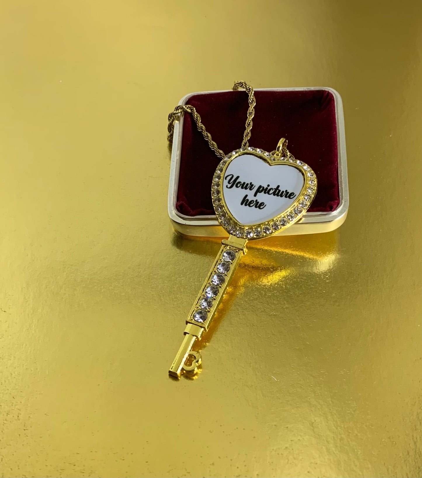 Photo key necklace