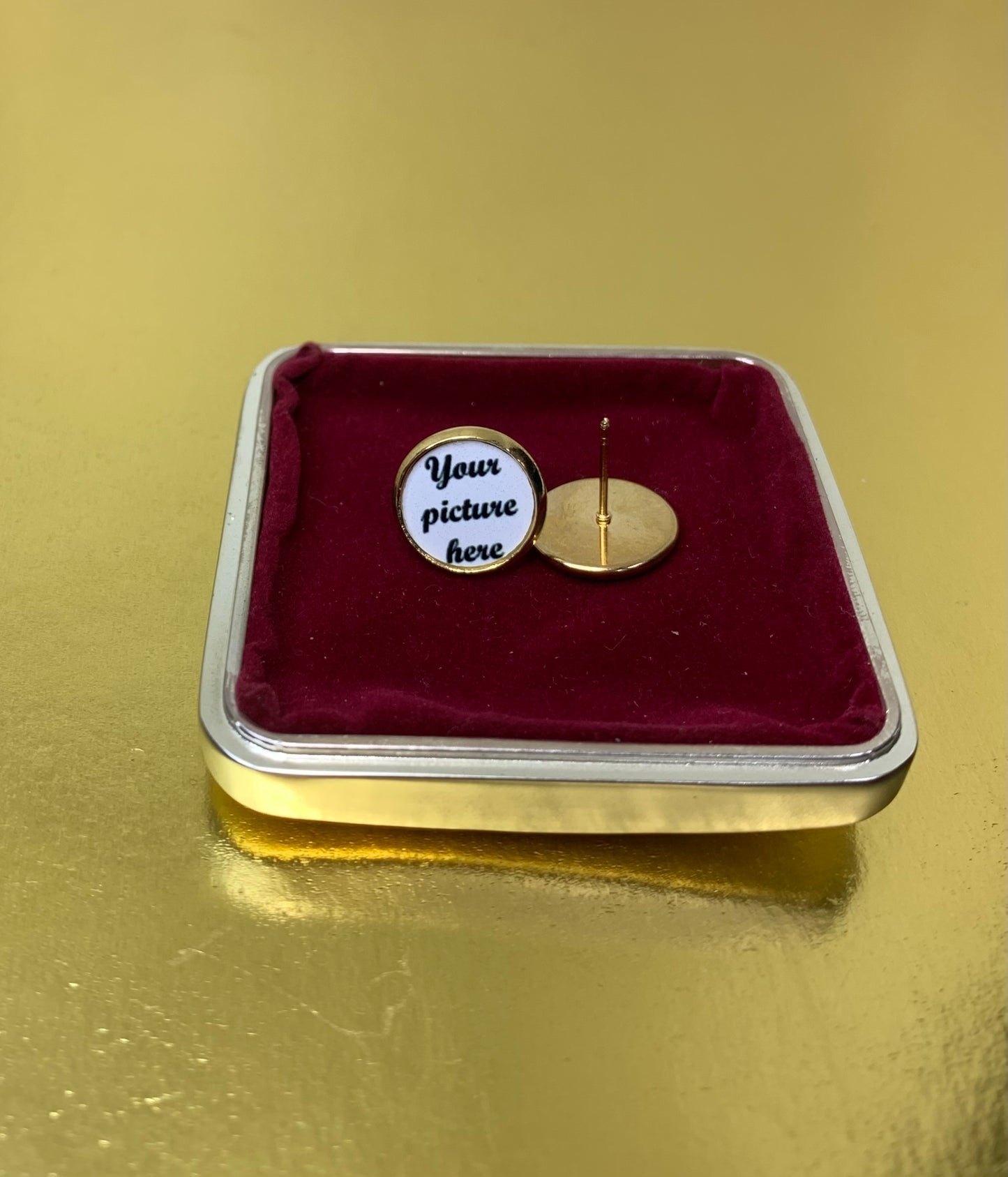 Customized Photo Stud Earrings