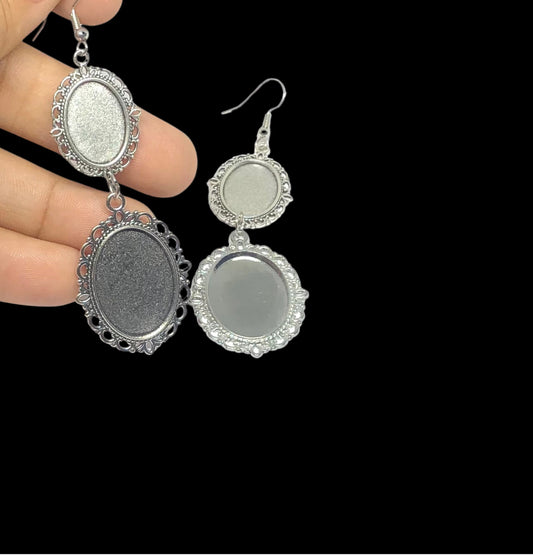 Customized antique double layered earrings