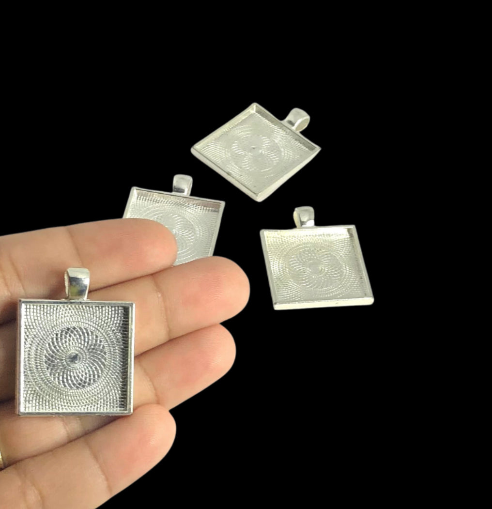 Non rhinestone square (bezel & glass only)