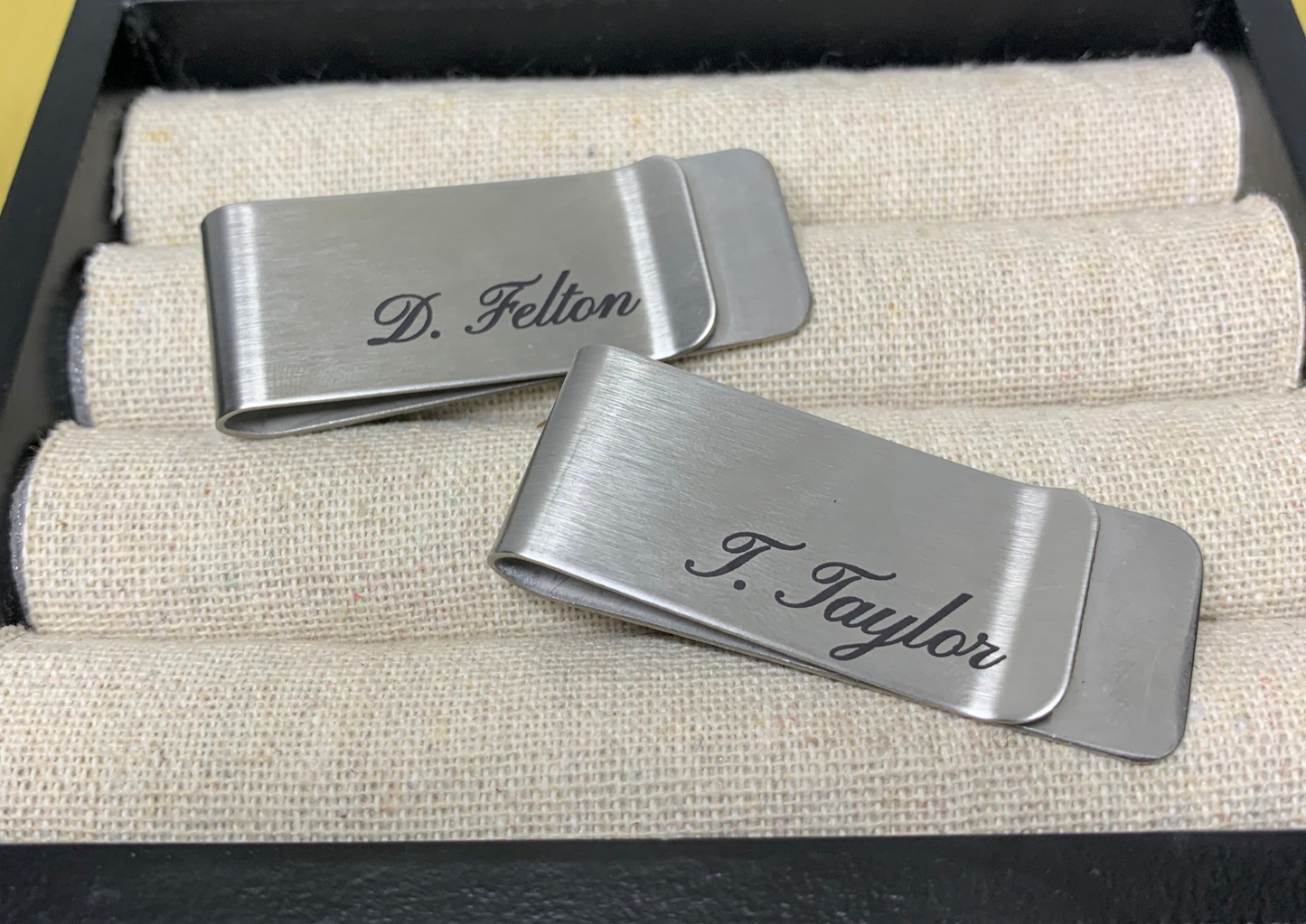 Engraved money clip (horizontal)