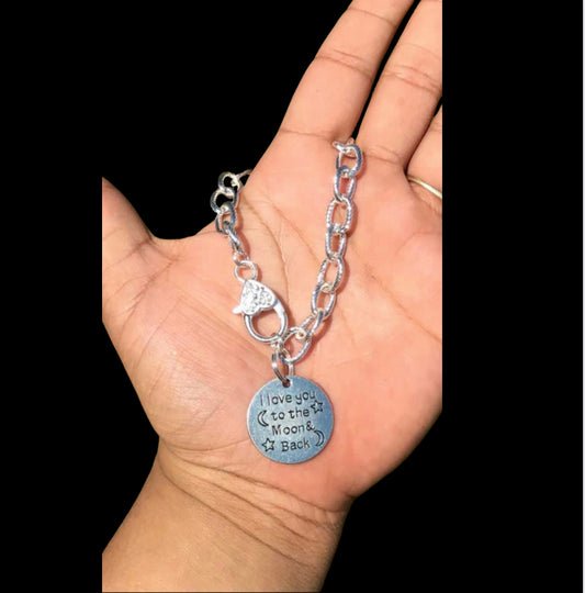 I Love You To The Moon And Back Charm Bracelet