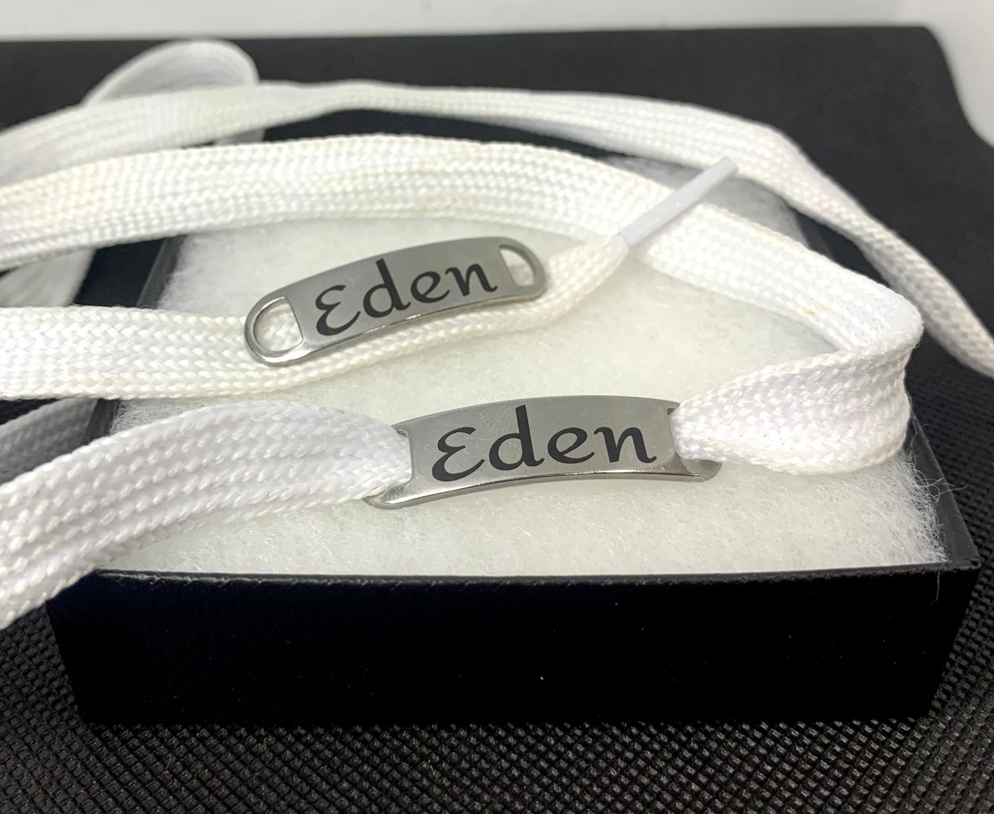 Shoe lace bar charms (2 pieces)