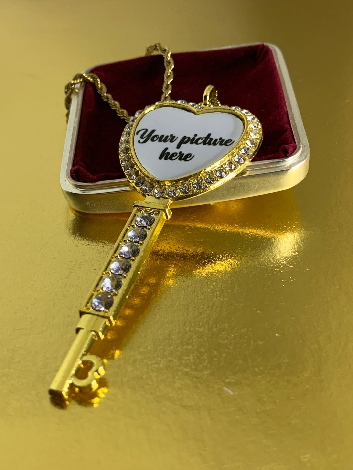 Photo key necklace