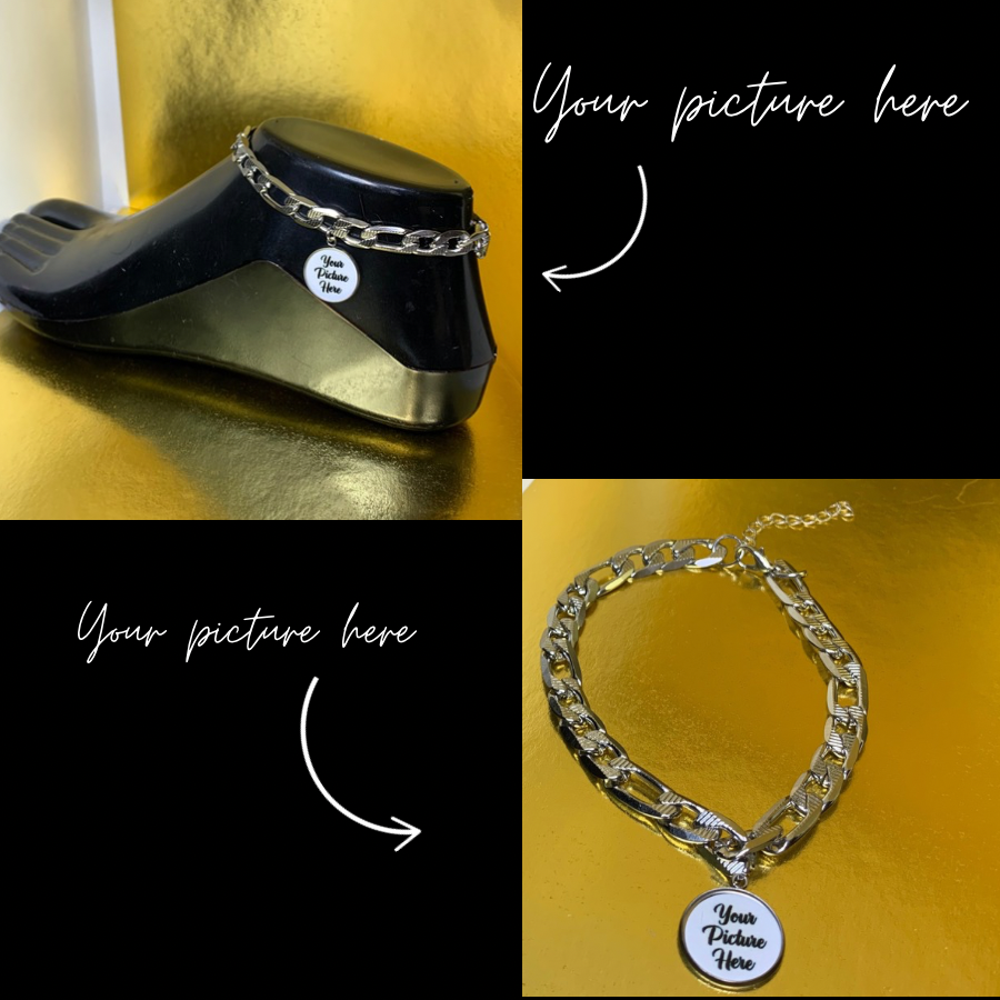 Chunky photo anklet