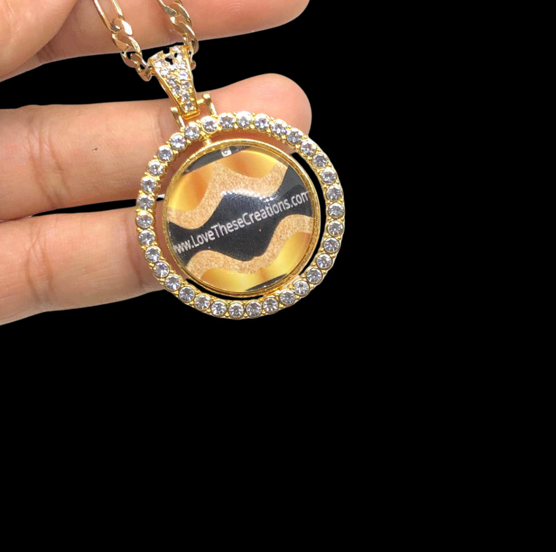 Spinning Circle Photo Necklace (Doublesided)