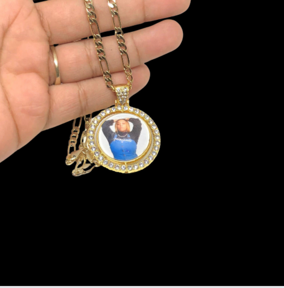 Spinning Circle Photo Necklace (Doublesided)