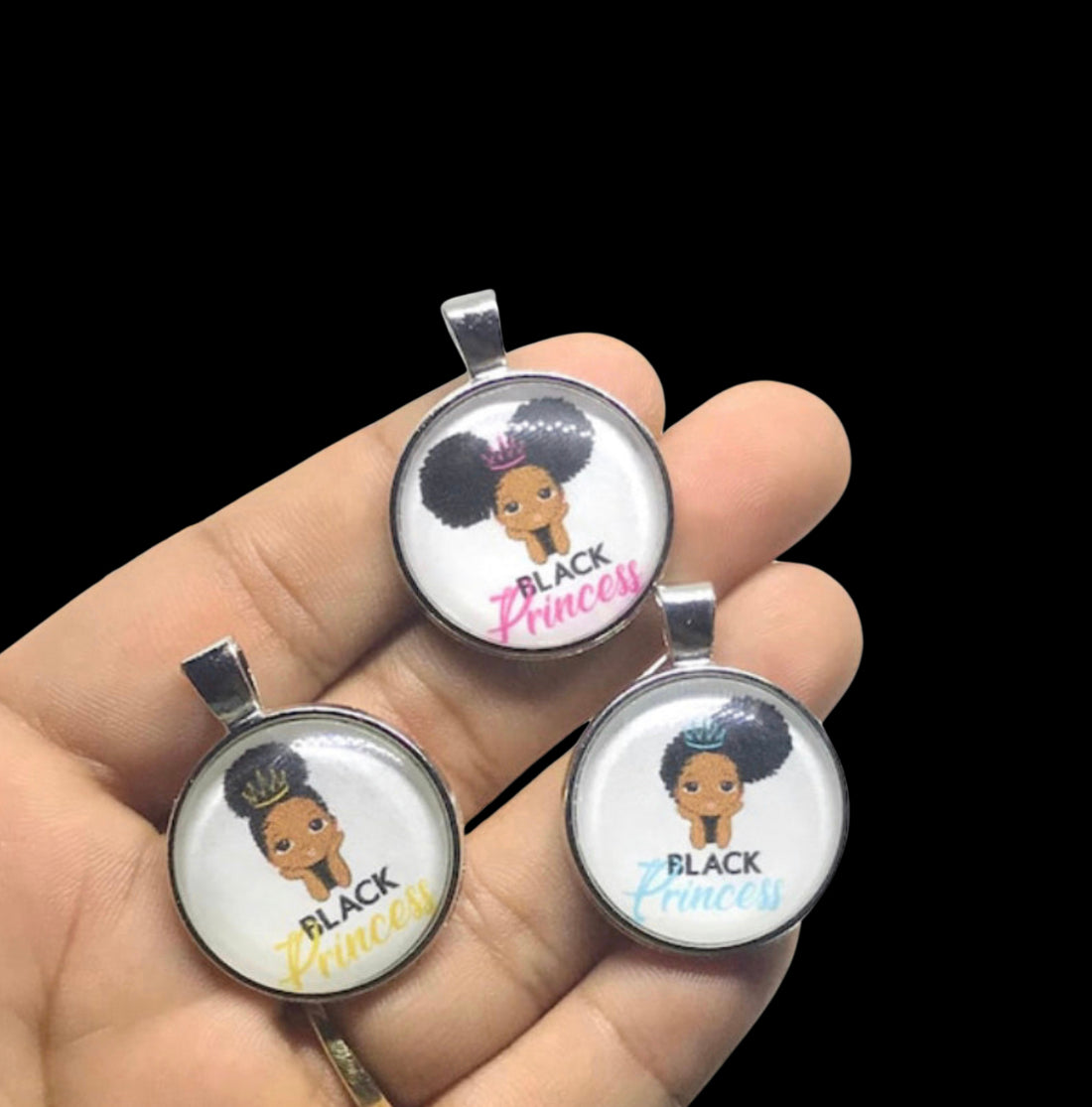 Black Princess Charm Set