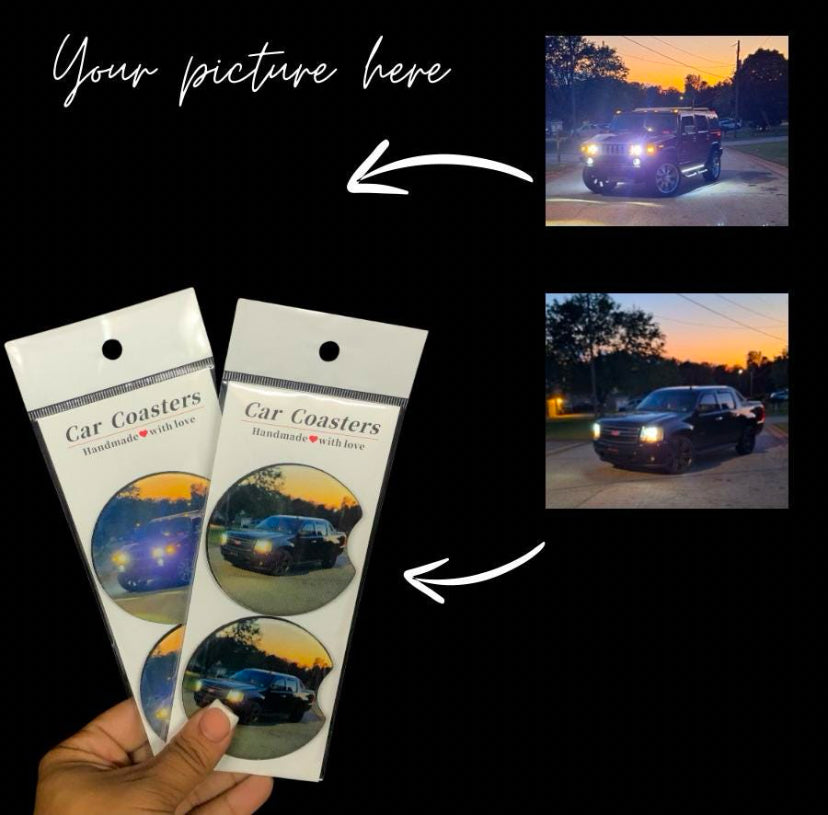 Car photo coasters