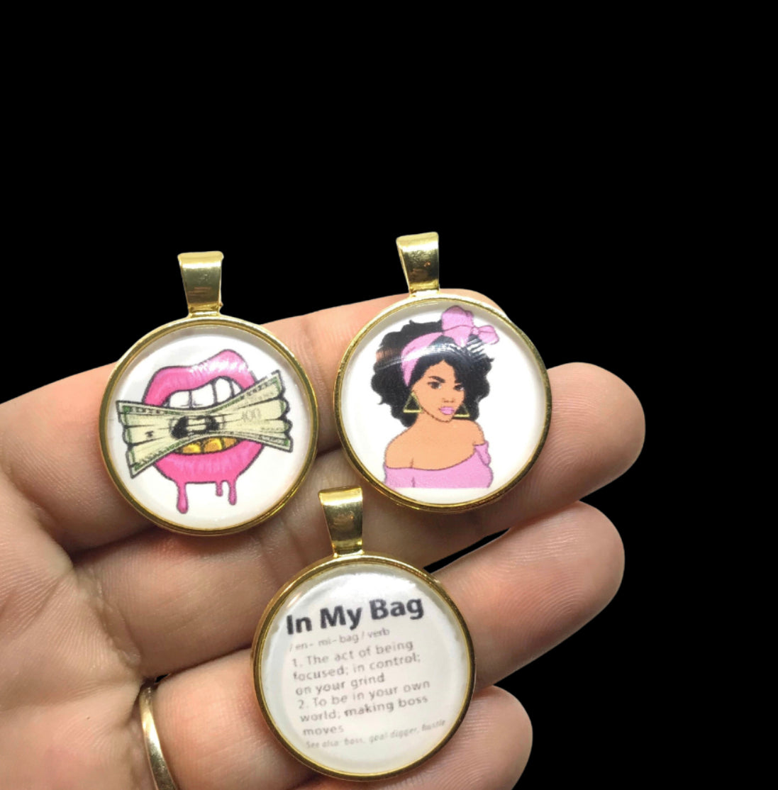 In my bag charm set