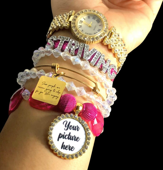 “Striving” bracelet & watch set