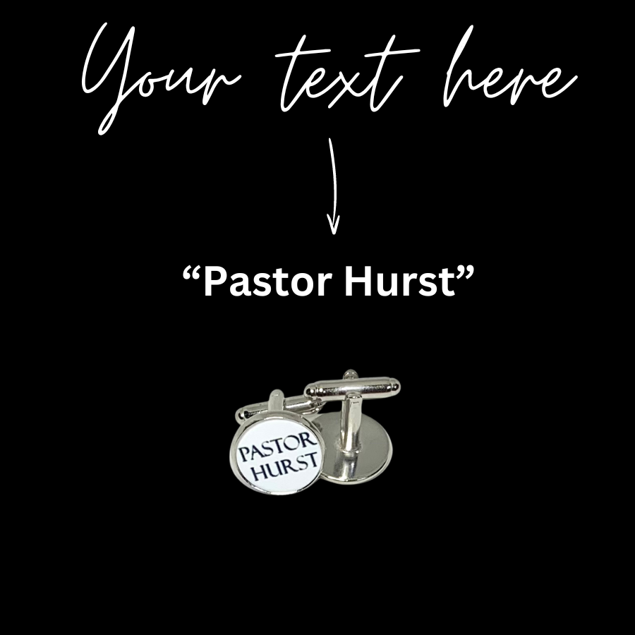 Text customized cuff links