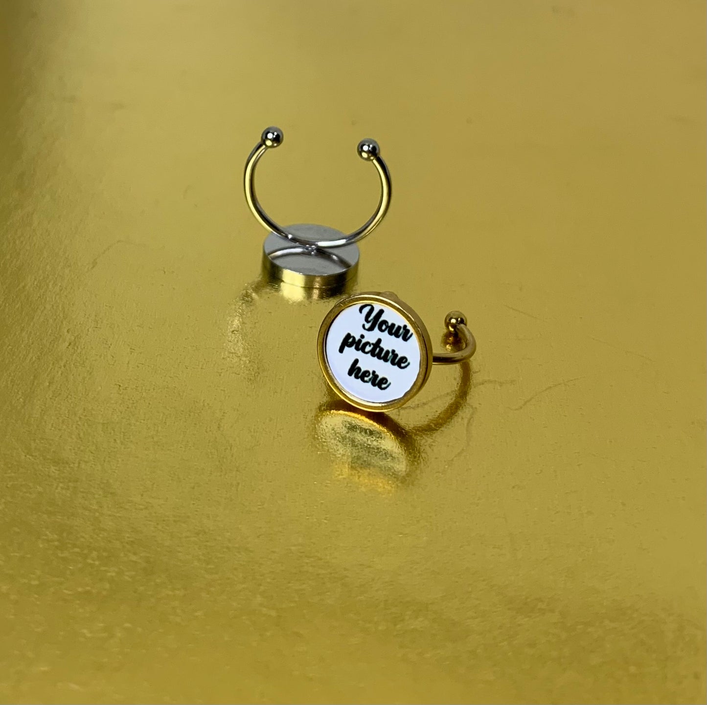 Customized mini photo ring