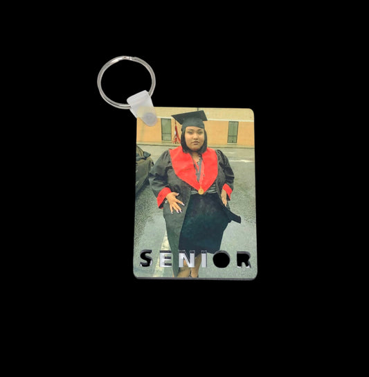 “Senior” customized keychain is