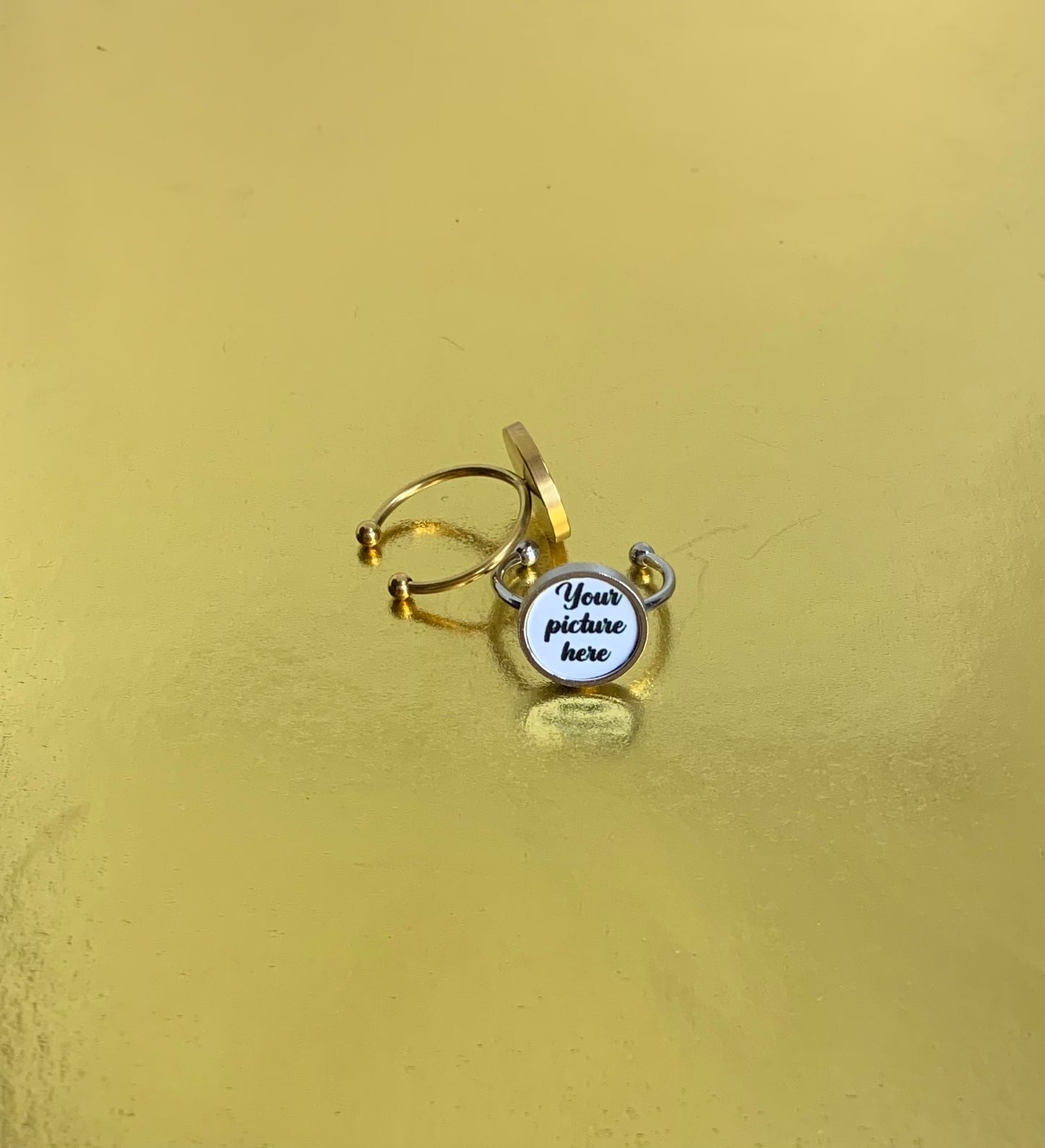 Customized mini photo ring