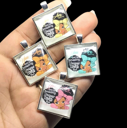 You are loved charm set