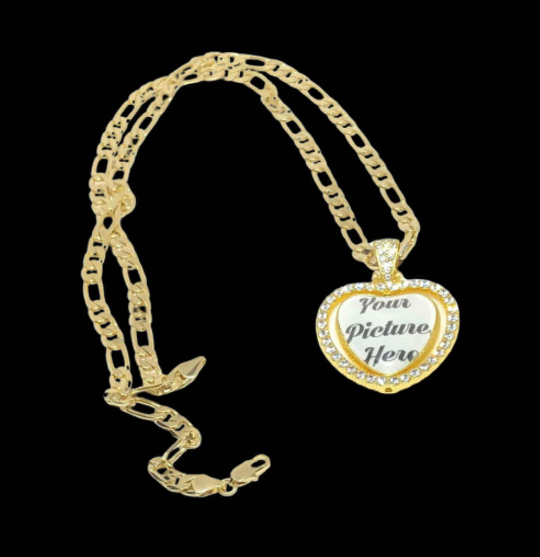 Spinning Heart Photo Necklace