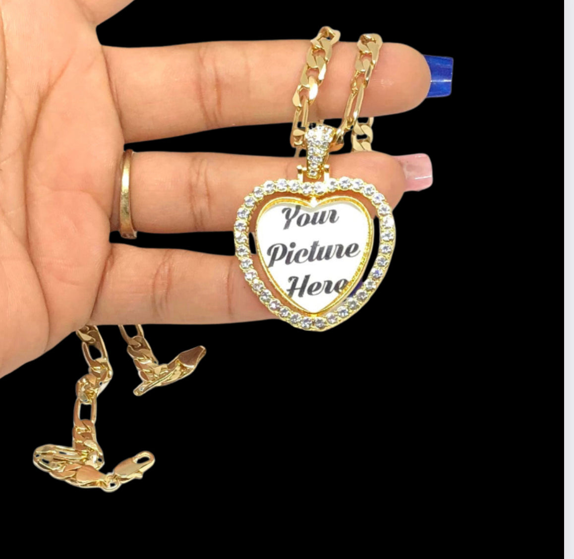 Spinning Heart Photo Necklace