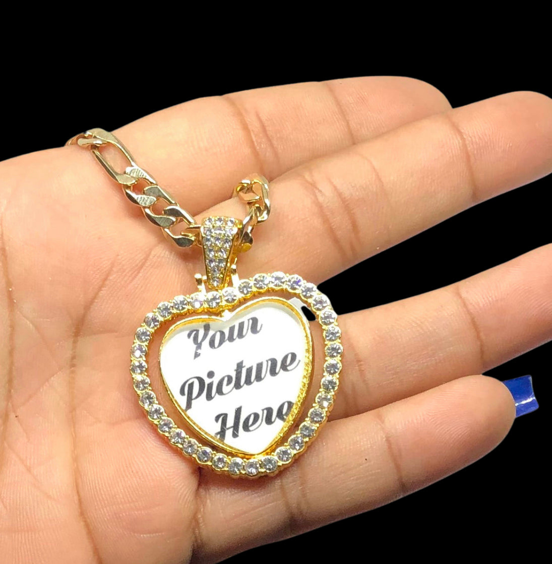Spinning Heart Photo Necklace
