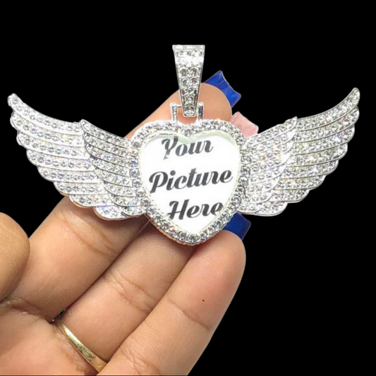 Customized Angel Wing Charm (Heart)
