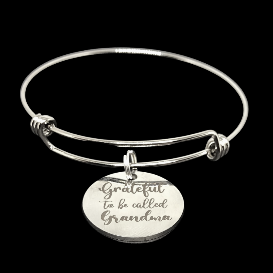Grateful Grandma Stainless Steel Bangle Bracelet