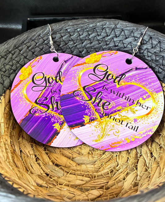God is within her earrings (XL)