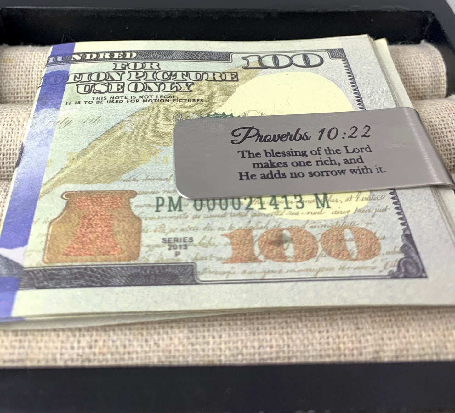 Engraved money clip (horizontal)