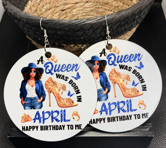 April queen earrings