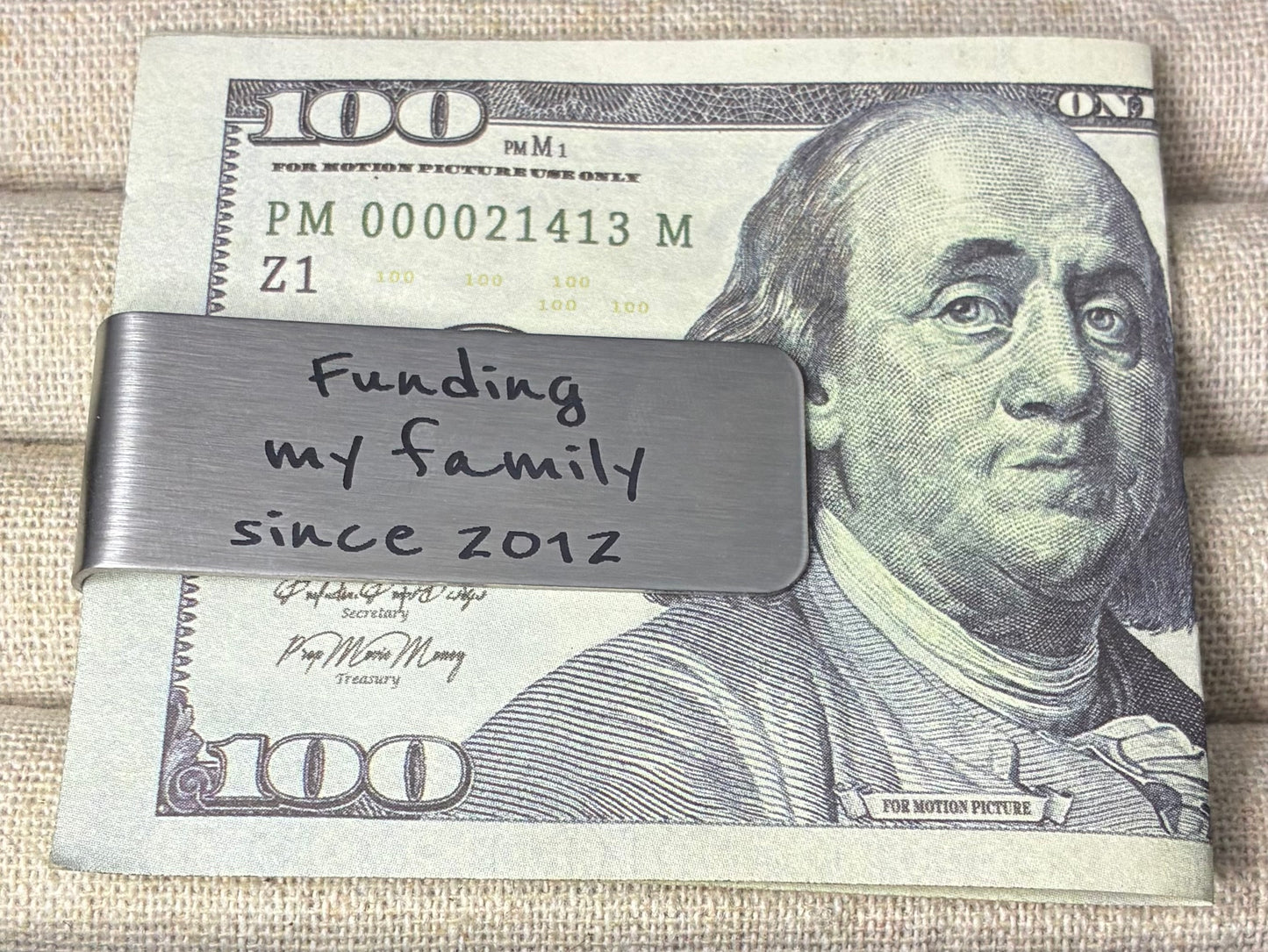 Funding my family since.. money clip