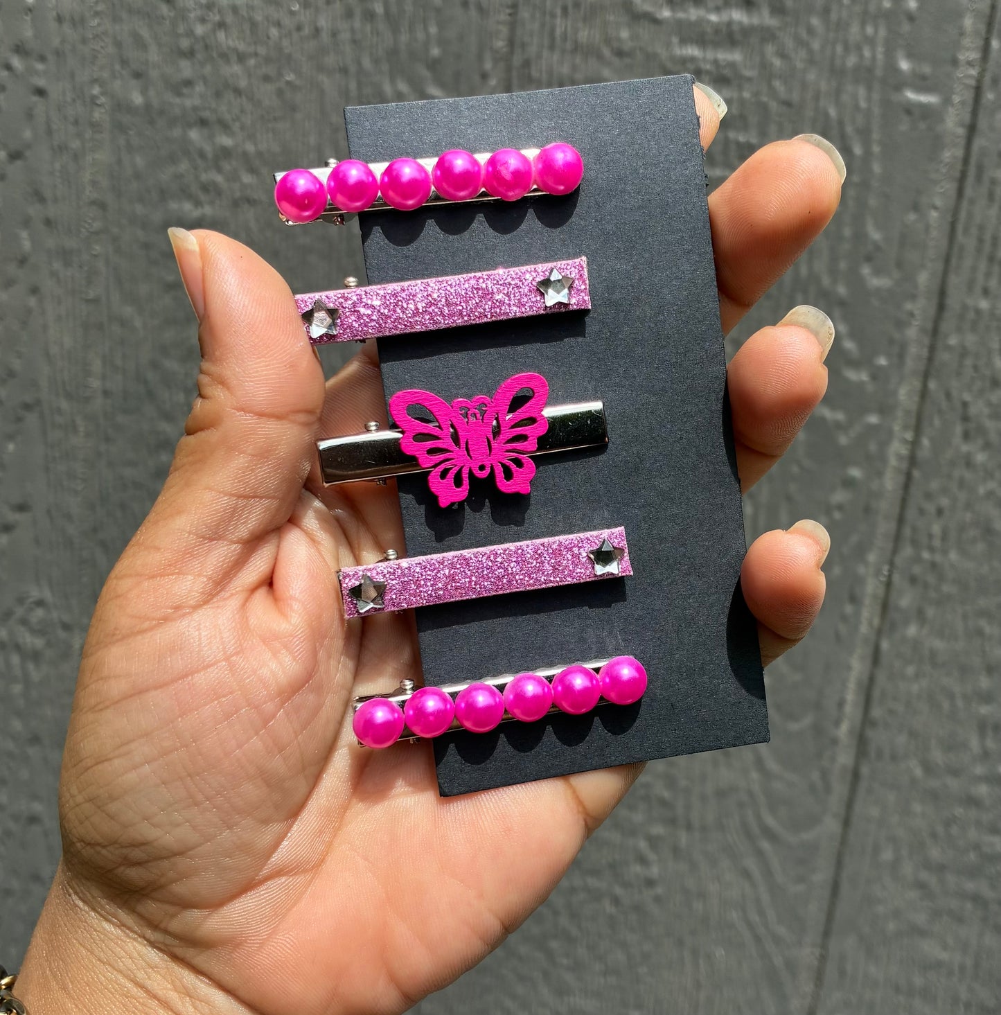 Charm hair clips