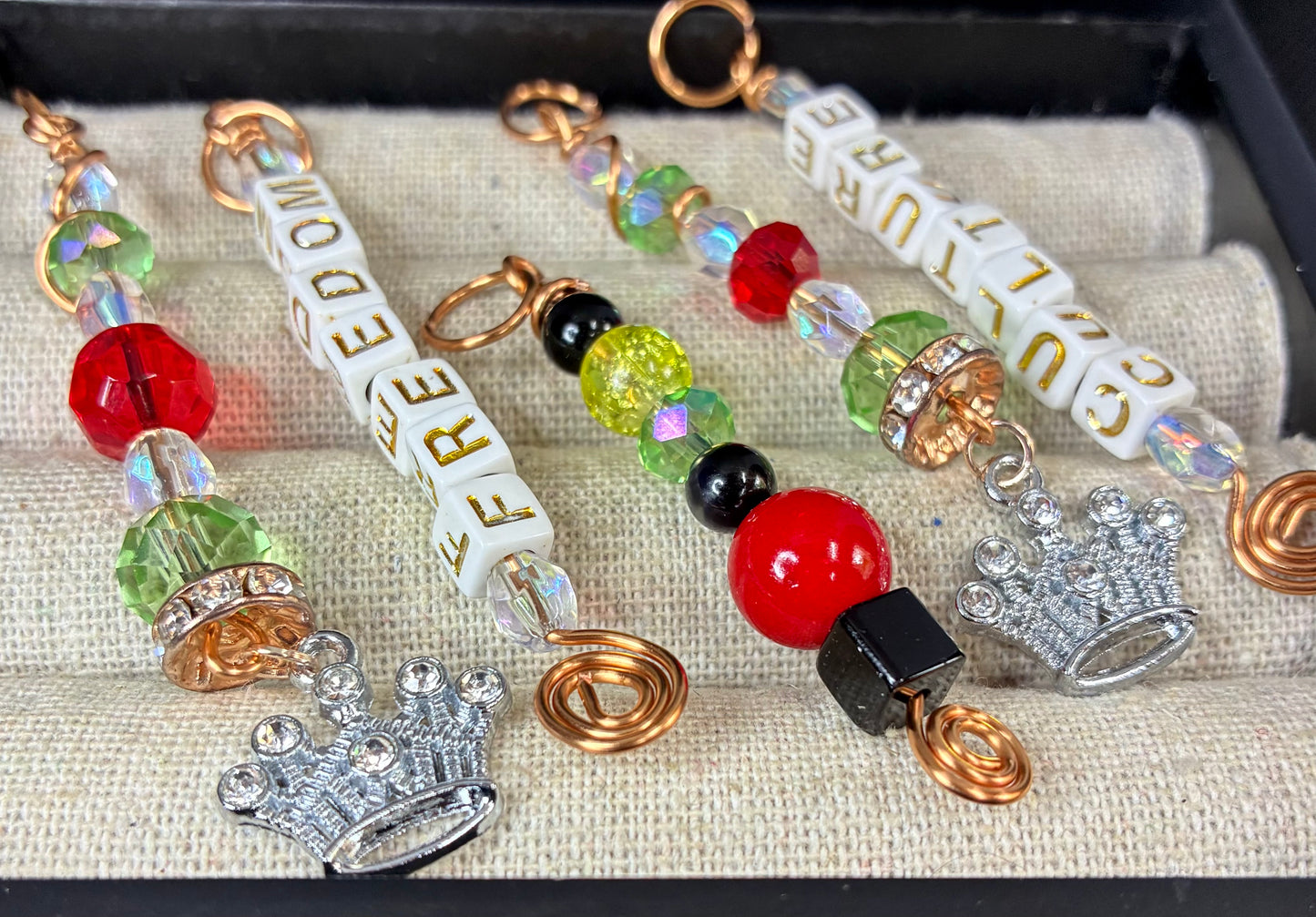 Freedom/culture hair charms