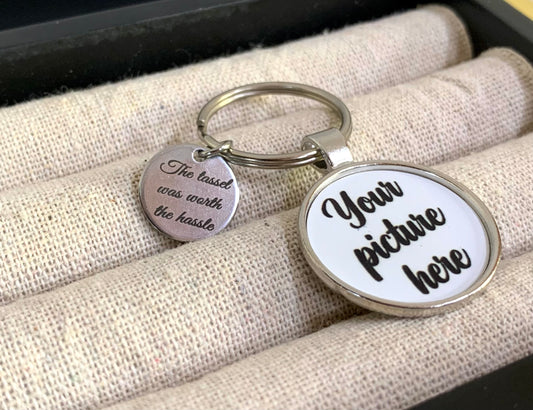The tassel was worth the hassle keychain