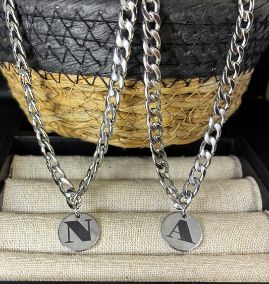 Initial necklace pendant