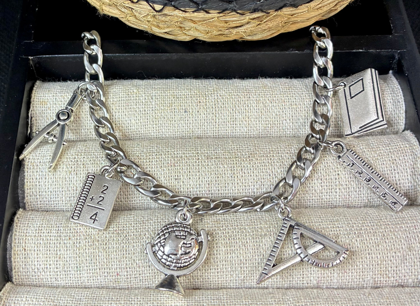 School themed charm bracelet