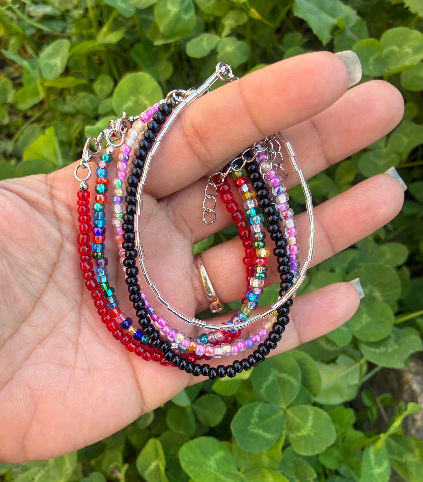 Beaded anklets
