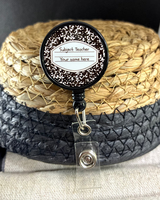 Teacher badge reel