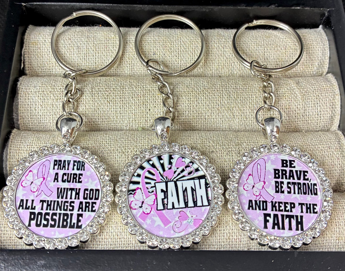 Breast cancer awareness keychain