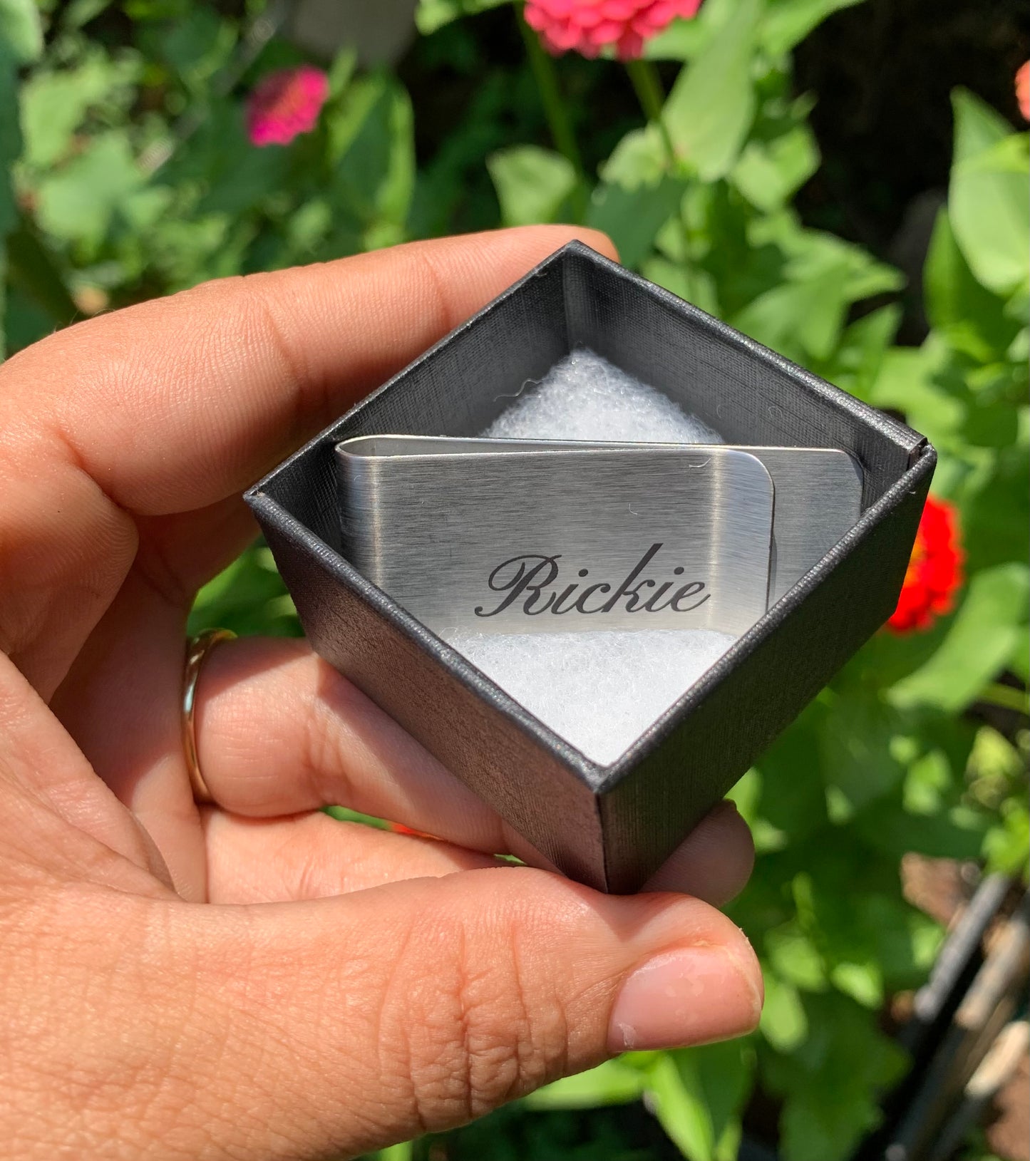 Engraved money clip (horizontal)