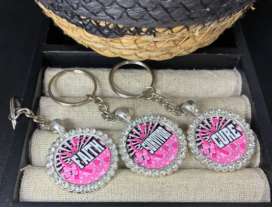 Breast cancer awareness keychain
