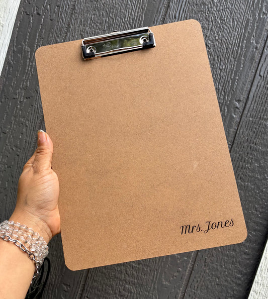 Engraved clipboard