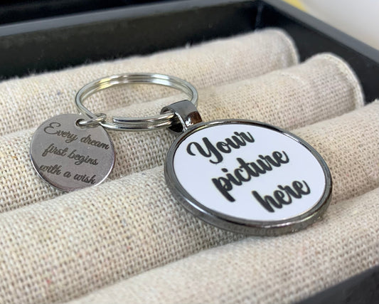 Every dream first begins with a wish key chain