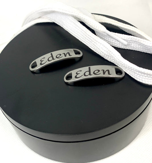 Shoe lace bar charms (2 pieces)