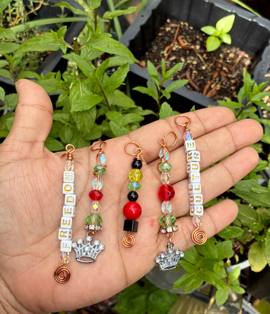 Freedom/culture hair charms