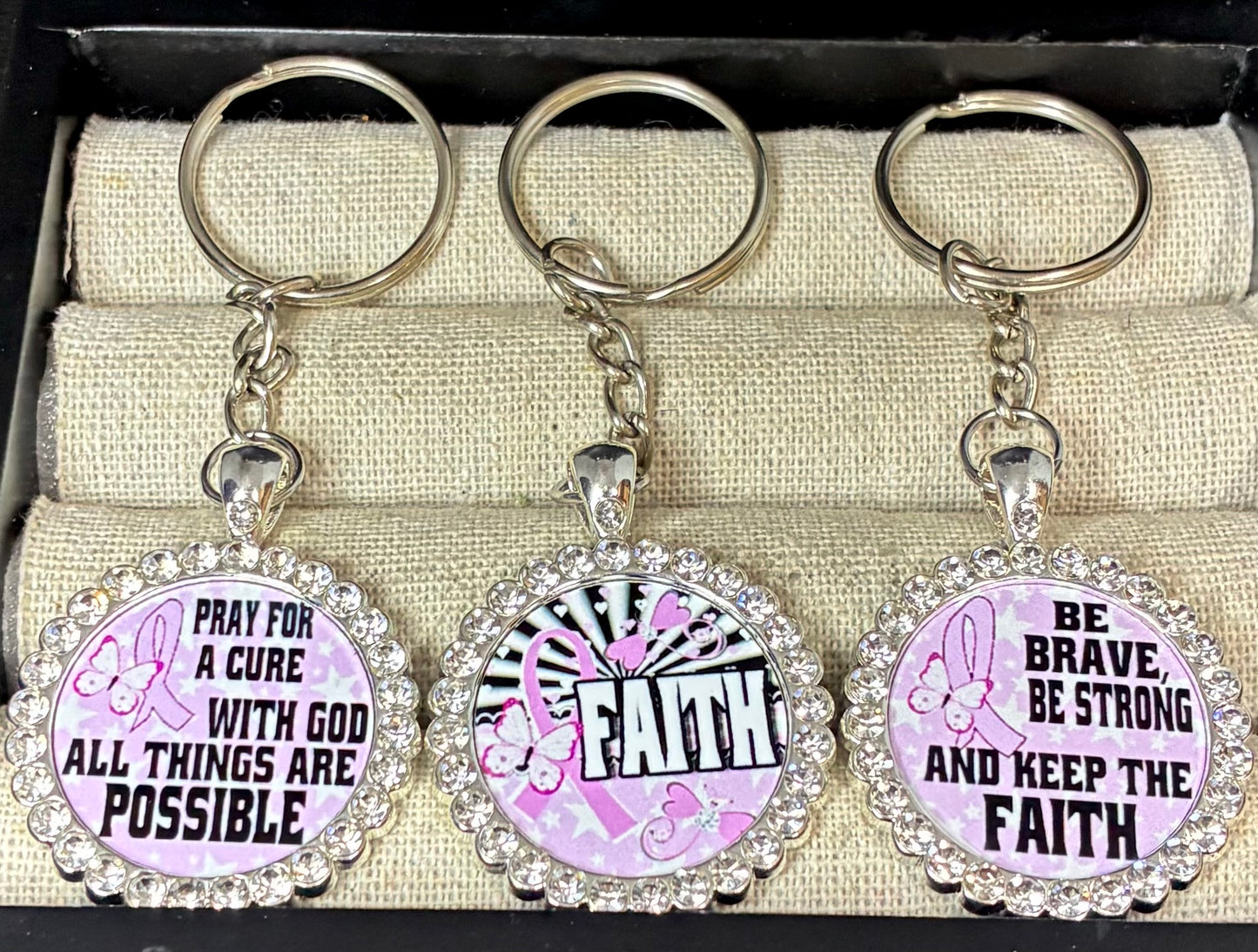 Breast cancer awareness keychain