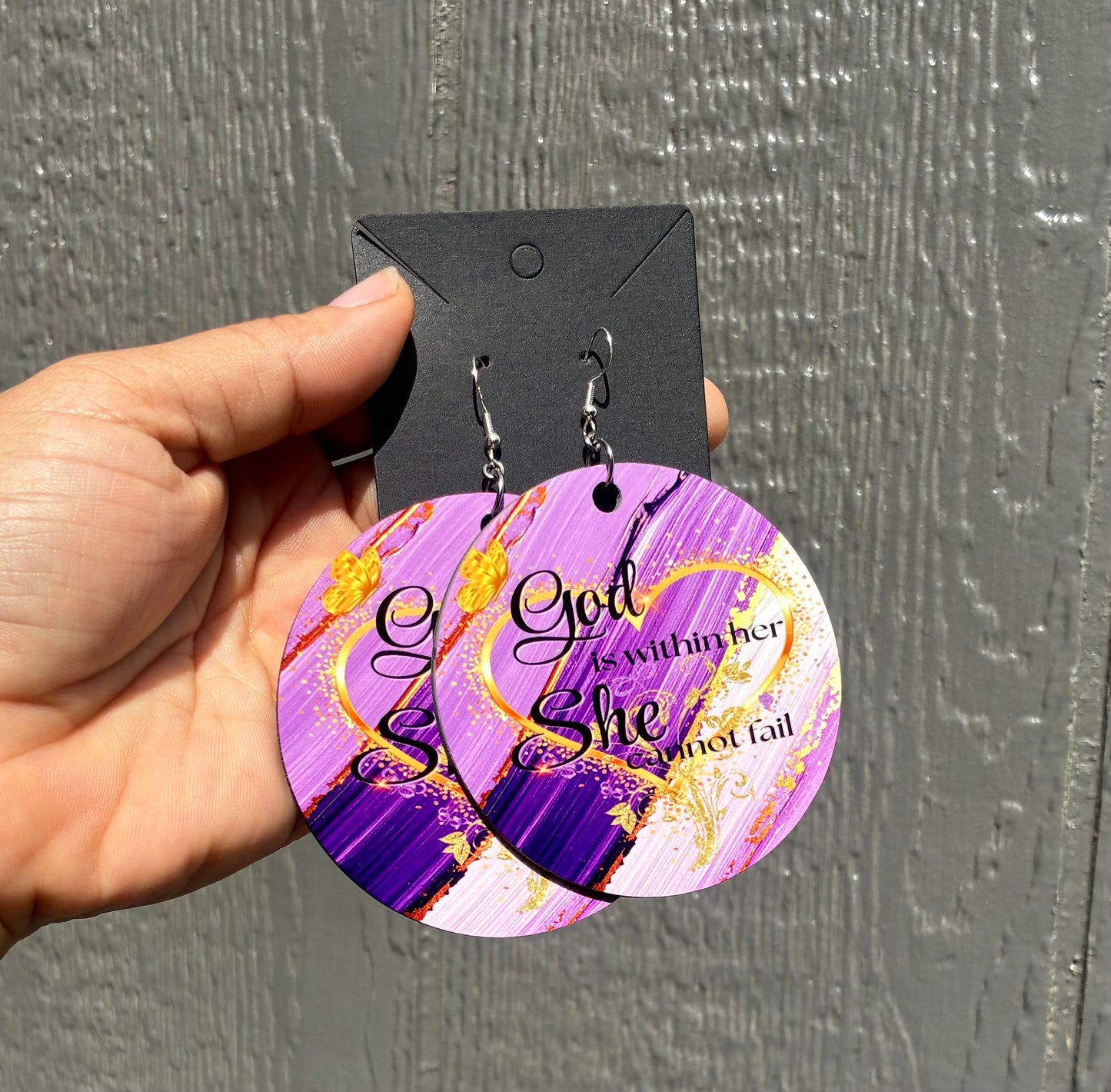 God is within her earrings (XL)