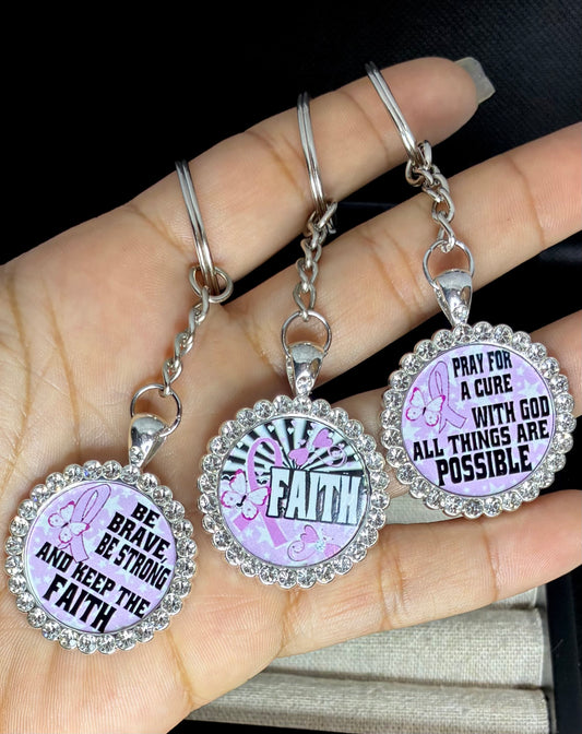 Breast cancer awareness keychain