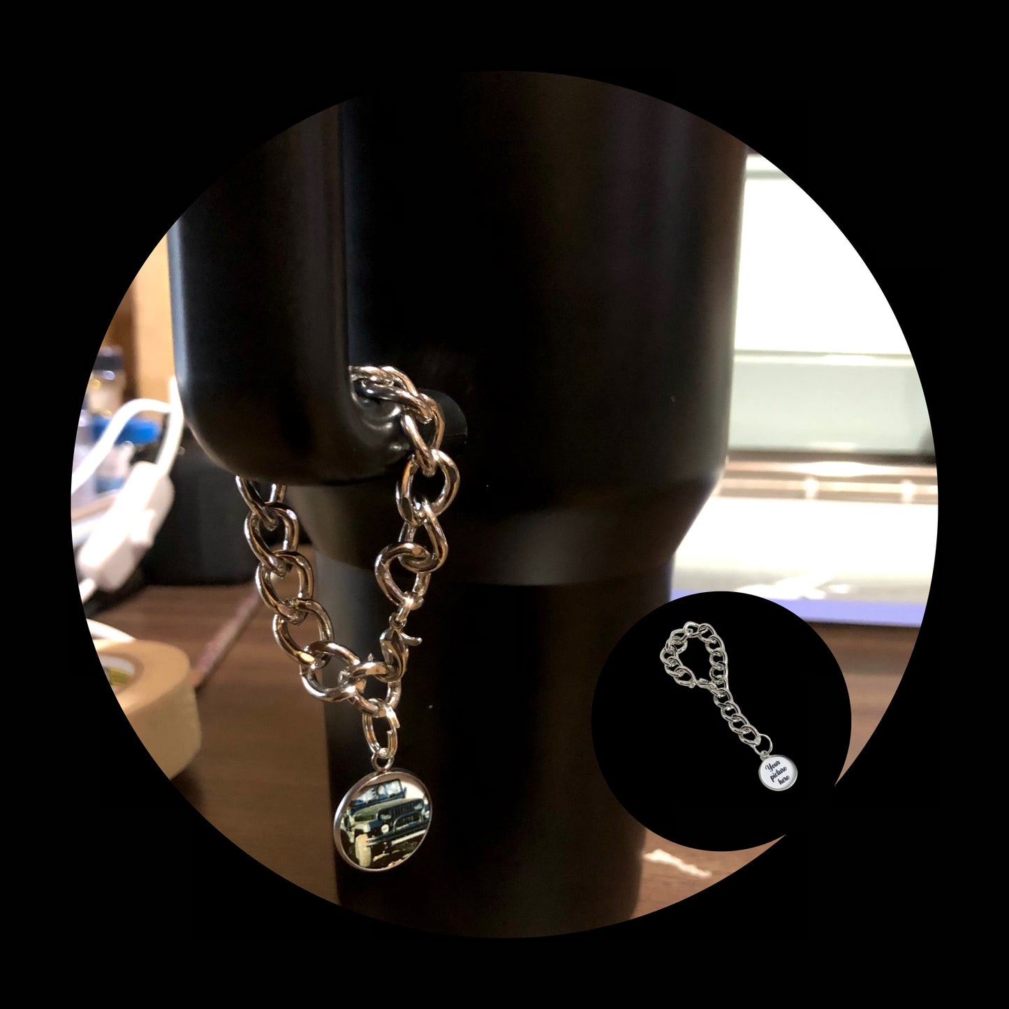 Custom cup charm